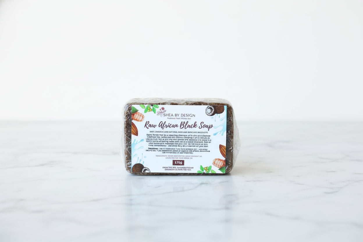 Raw African Black Soap (175g) - Shea by Design