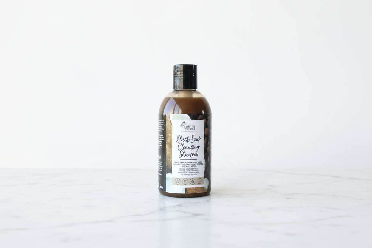 Black Soap Cleansing Shampoo (250ml) - Shea by Design